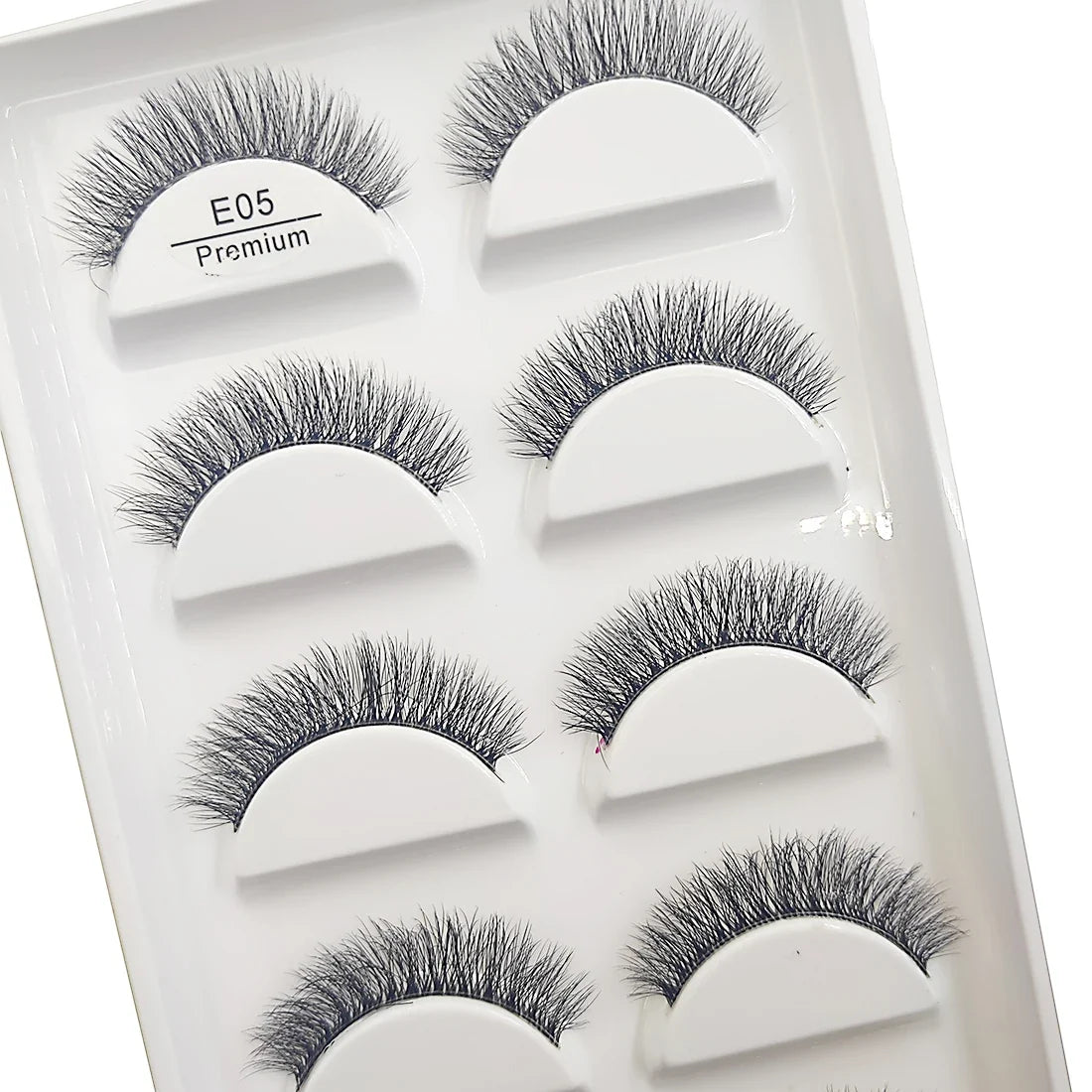 Transparent 3D Mink Eyelashes, Natural Clear False Eye Lashes, Soft Invisible Eyelash, Wispy Makeup Faux Cils, H13 X08, 5 Pairs