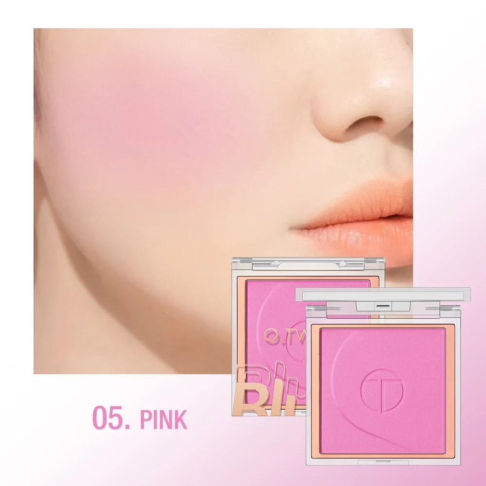 O.TWO.O 6 Color Blusher Mineral Soft Powder Long Lasting Natural Cheek Contour Palette Blush Shadow Matte Rouge Powder