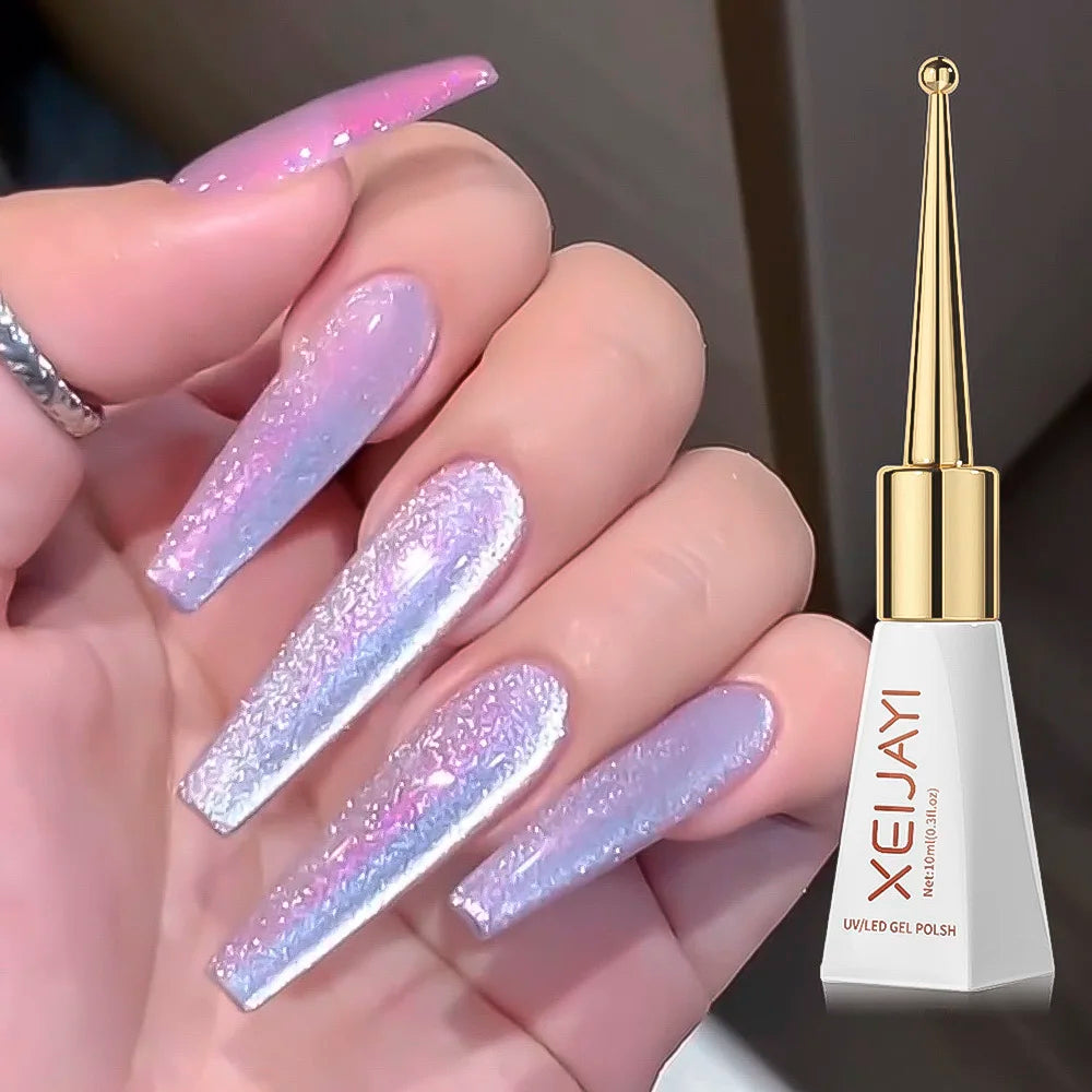 XEIJAYI Pink Cat Eye Gel Nail Polish Ceramic Magnetic Gel UV Semi-permanent Enamels Varnish Nail Supplies For Professionals Gel