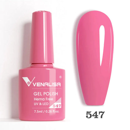 Venalisa HEMA TPO FREE Nail Gel Polish Glitter Gorgeous Full Coverage Soak Off UV LED French Nail Jelly Pink Nude Collection
