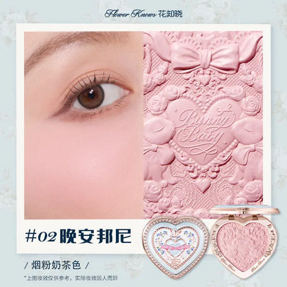 Flowerknows Garden Rose Blush Powder Blusher for Cheeks,Cruelty Free Makeup - Shape,Contour Face for A Natural Matte Finish