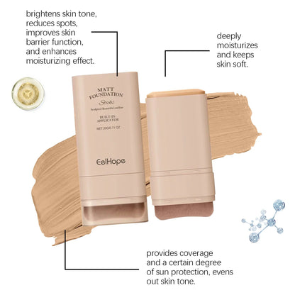 EELHOE Foundation Concealer Stick Lightweight Breathable Moisturizing Waterproof No Creasing Longlasting Female Makeup Product