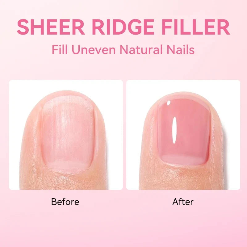 LILYCUTE 7ML Nail Care Polish Milky White Pink Strengthener Effect Long Lasting Care Polish Varnish Fast Drying No Need Lamp