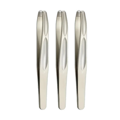 Premium Round Head Tweezers for Eyebrow & Facial Hair Removal Seamless Clips Short Hair Precision Beard Clip