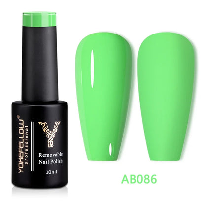 YOKEFELLOW 10ml Jelly Nude Gel Nail Polish High Quality Translucent Pink Nail Gel Varnish Soak Off UV Gel Polish Long Lasting