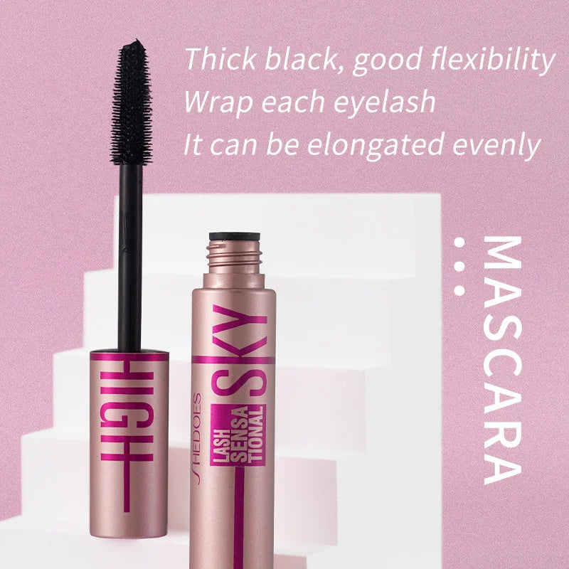 4D Waterproof Mascara - Black Lengthening & Thickening