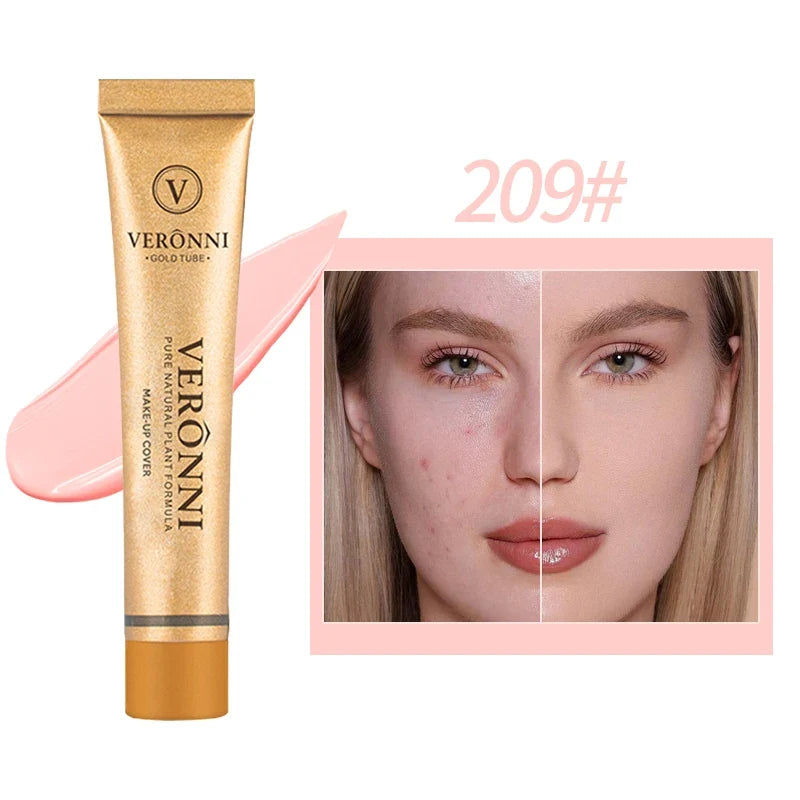 Long-lasting waterproof and sweatproof concealer with natural nude Maquiagem Liquid Concealer Beauty Face  Cosmetics Makeup Base