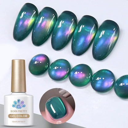 BORN PRETTY 10ml Fruit Purple Grape Cat Magnetic Gel Nail Polish 2025 New Whitening Guava Glass Beads Varnish Nail Supplies
