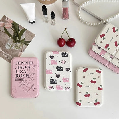 Folding makeup mirror, mini portable mirror, cute handheld makeup mirror, portable desktop dressing mirror, a gift for girls