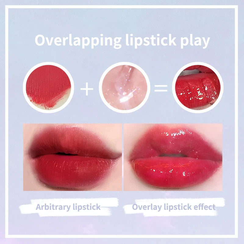 6 Color Mirror Lip Glaze Water Transparent Jelly Gloss Water Light Bright And Durable Natural Moisturizing
