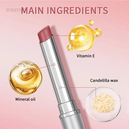 Vitamin E Pink Honey Lipstick Nourishing Moisturizing Tinted Lip Plumping Balm Smooth Enhancing Natural Color Lip Care Makeup