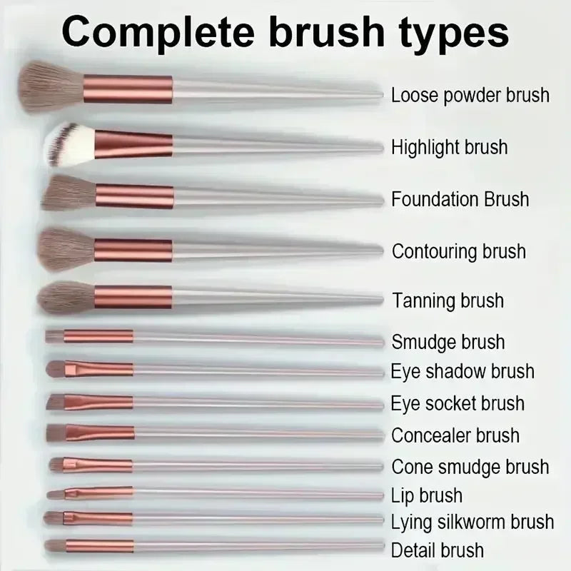 Professional Makeup Brush Set - Soft Fluffy Cosmetic Brushes for Foundation, Powder, Eyeshadow & Blending , Beauty Tools