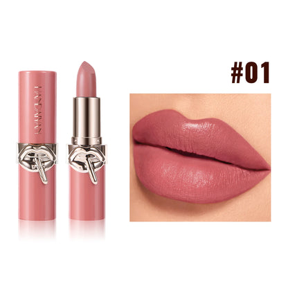Creamy Velvet Lipstick Moisturizing Long Lasting Waterproof Non Stick Cup Rich Color 6 Shades Smooth Lip Makeup For Women