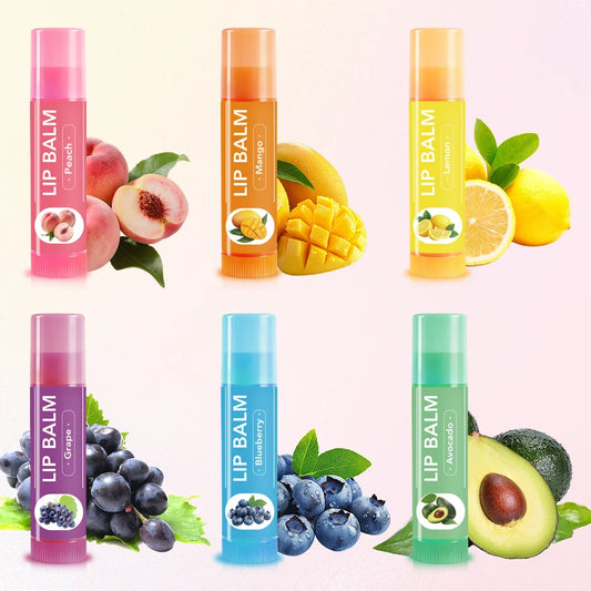 6 Pcs Cute Fruit Lip Balm Set, Christmas Birthday Gifts For Girls Friends