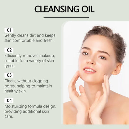 HOYGI Mugwort Cleansing Oil Makeup Remover Dirt Deep Cleansing Pore Shrinking Refreshing Non Irritating Makeup Remover Oil 100ml