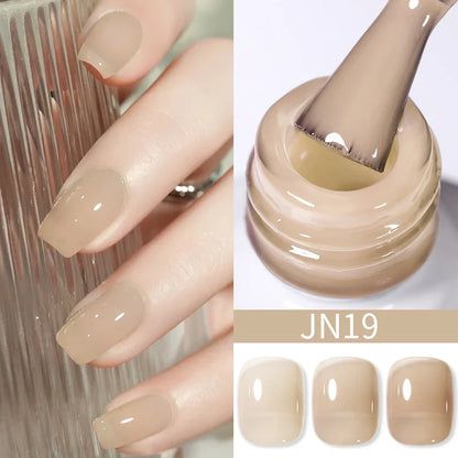 BORN PRETTY 10ml Blood Red Jelly Gel Nail Polish Halloween Nails Art Gel Polish Sheer Translucent Nail Gel for Winter Manicure