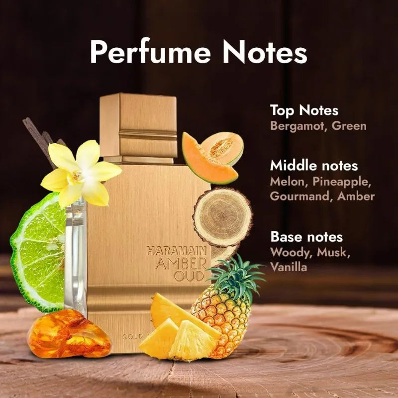 60ml Original Al Haramain Amber Oud Gold Edition Arabian Perfume High Quality Noble Lady Fragrance Spray Pheromones Attract Men