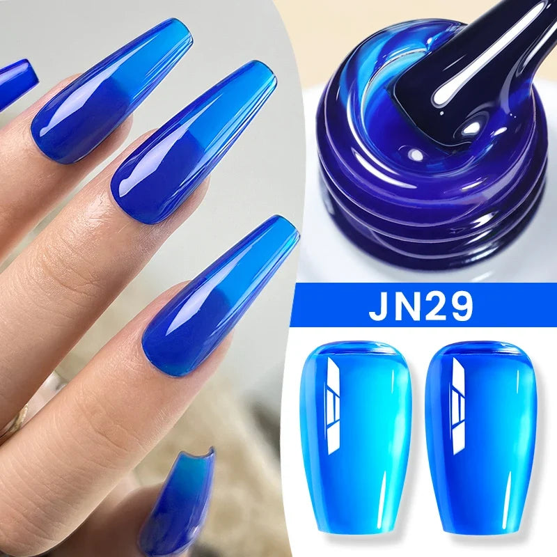 BORN PRETTY Jelly Nude Gel Nail Polish 10ml Light Pink Peach Translucent Color UV Light Cure Gel Varnish Nail Art DIY at Home