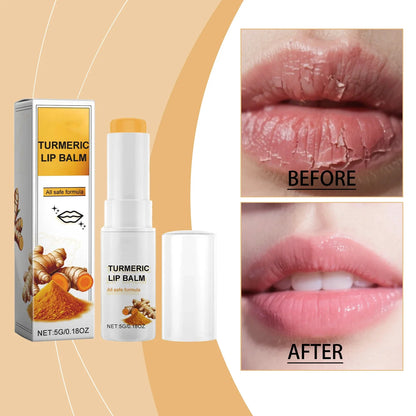 Turmeric Moisturizing Lip Balm Hydrating Protective Barrier Soothing Dry Chapped Lips Long Lasting Natural Formula Lip Care