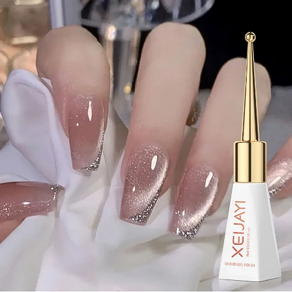 XEIJAYI Pink Cat Eye Gel Nail Polish Ceramic Magnetic Gel UV Semi-permanent Enamels Varnish Nail Supplies For Professionals Gel