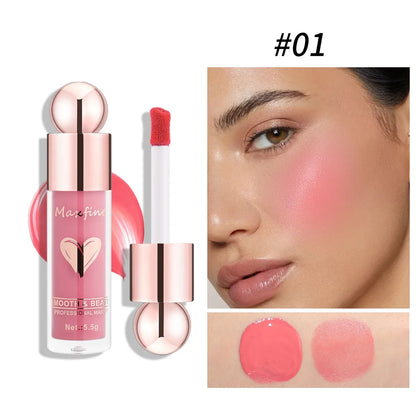 Multifunctional Liquid Blush with Smooth Texture Long Lasting Pigmentation Hydrating Formula and High Light Effect for Makeup