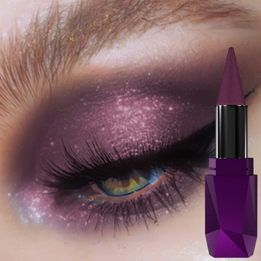 25 color 1PC Pearl  eyeshadow stick waterproof long lasting glitter&matte color eye shadow makeup face highlight cosmetics gifts