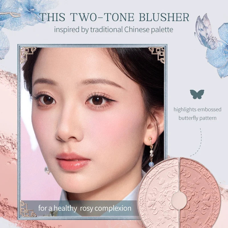 Flower Knows Butterfly Cloud Collar Collection Rouge Box Highlighting & Blush Duo Powder Brightening Auxiliary colors 6g