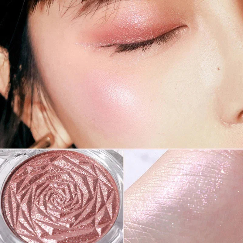 6 Colors Diamond Highlighter Powder Palette Glitter Face Contour Brighten Makeup Shimmer Ultra-concentrated Illuminate Cosmetic