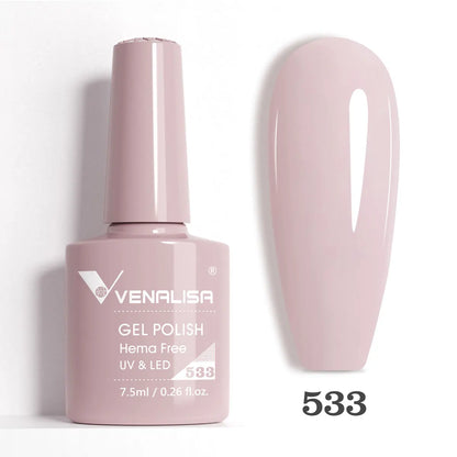 Venalisa HEMA TPO FREE Nail Gel Polish Glitter Gorgeous Full Coverage Soak Off UV LED French Nail Jelly Pink Nude Collection