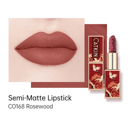 CATKIN Makeup Velvet Matte Lipstick, Hydrating Satin Long Lasting lipstick with Smooth and Creamy Texture, 3.6g