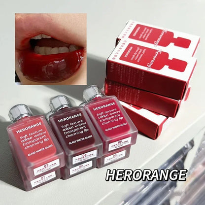 Punk Juice Red Lip Gloss Black Mirror Water Light Lip Glaze Jelly Glass Lip Oil Waterproof Lipstick Nude Clear Tint Makeup