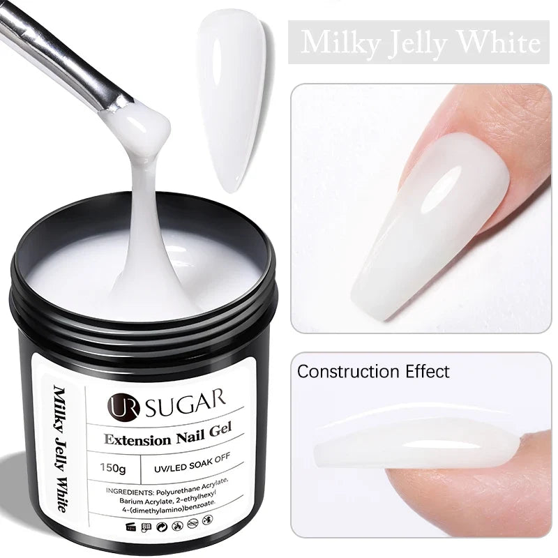 UR SUGAR 150g Rubber Base Gel Nail Polish Sparking Aurora Glitter Rubber Varnish Soak Off Semi permanent UV LED Gel Manicure