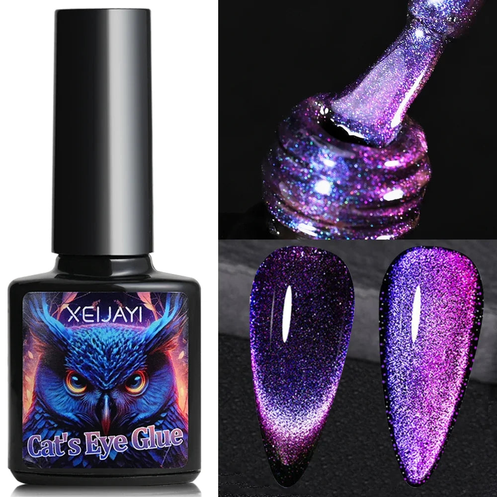 XEIJAYI Pink Cat Eye Gel Nail Polish Ceramic Magnetic Gel UV Semi-permanent Enamels Varnish Nail Supplies For Professionals Gel
