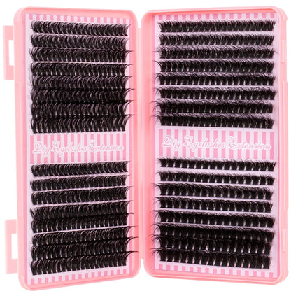 Eyelash Cluster DIY Eyelash Extension Kit with Tweezers Bond and Seal Reusable Single Eyelashes Festival Gift Eye Makeup