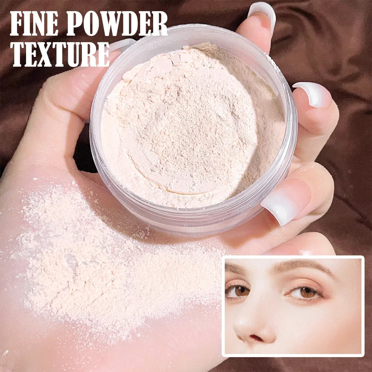 Loose powder oil control setting powder, lasting fresh matte mist setting powder, taking off and brightening is not easy to remo