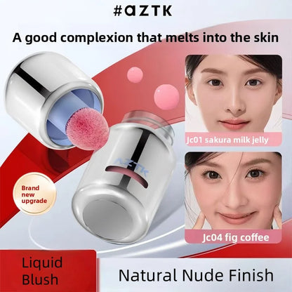 AZTK Liquid Blush Highlighter Contour Stick - Creamy Matte Natural Flush,Face Sculpting & Lifting Effect,Long Lasting Cheek Tint