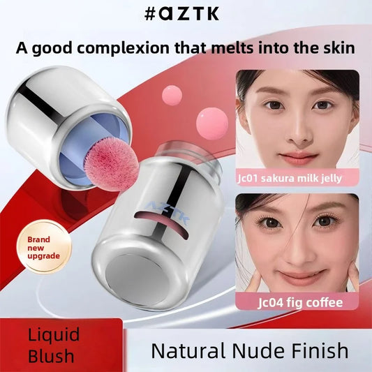 AZTK Liquid Blush Highlighter Contour Stick - Creamy Matte Natural Flush,Face Sculpting & Lifting Effect,Long Lasting Cheek Tint
