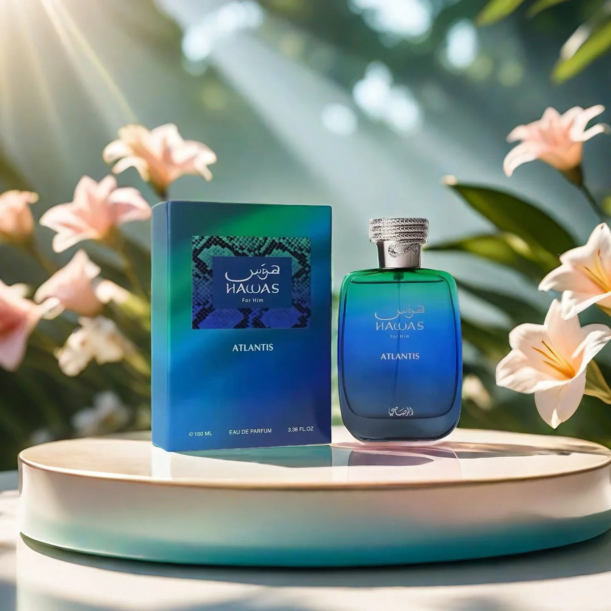 Rasasi Hawas Atlantis EDP Unisex Fragrance 100ml (3.4oz) - Long Lasting Middle East Perfume for Men And Women