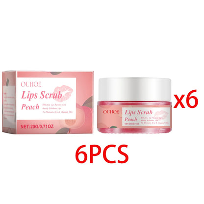Peach Lip Care Scrub Lip Balm Cream Exfoliating Moisturizing Nourish Skin Repair Fine Lines Dead Skin Smooth Skin Care Hydrating