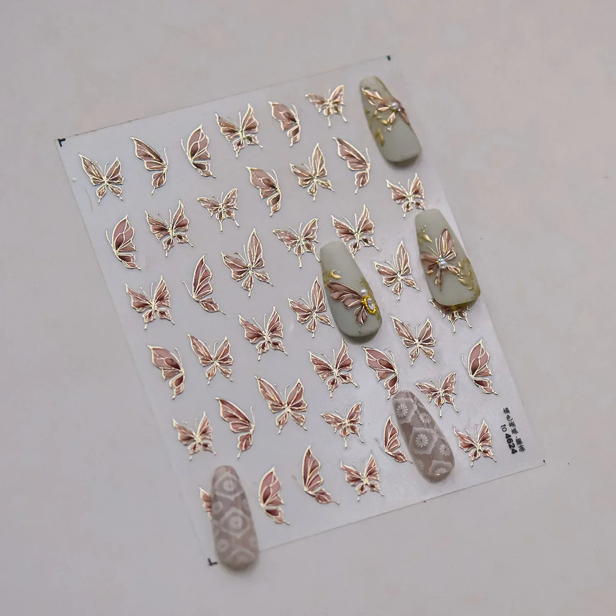 Jelly Butterfly 5D Nail Art Sticker Rhinestone Crystal Charming Shiny Insect Animals DIY Self Adhesive Decoration Manicure Decal