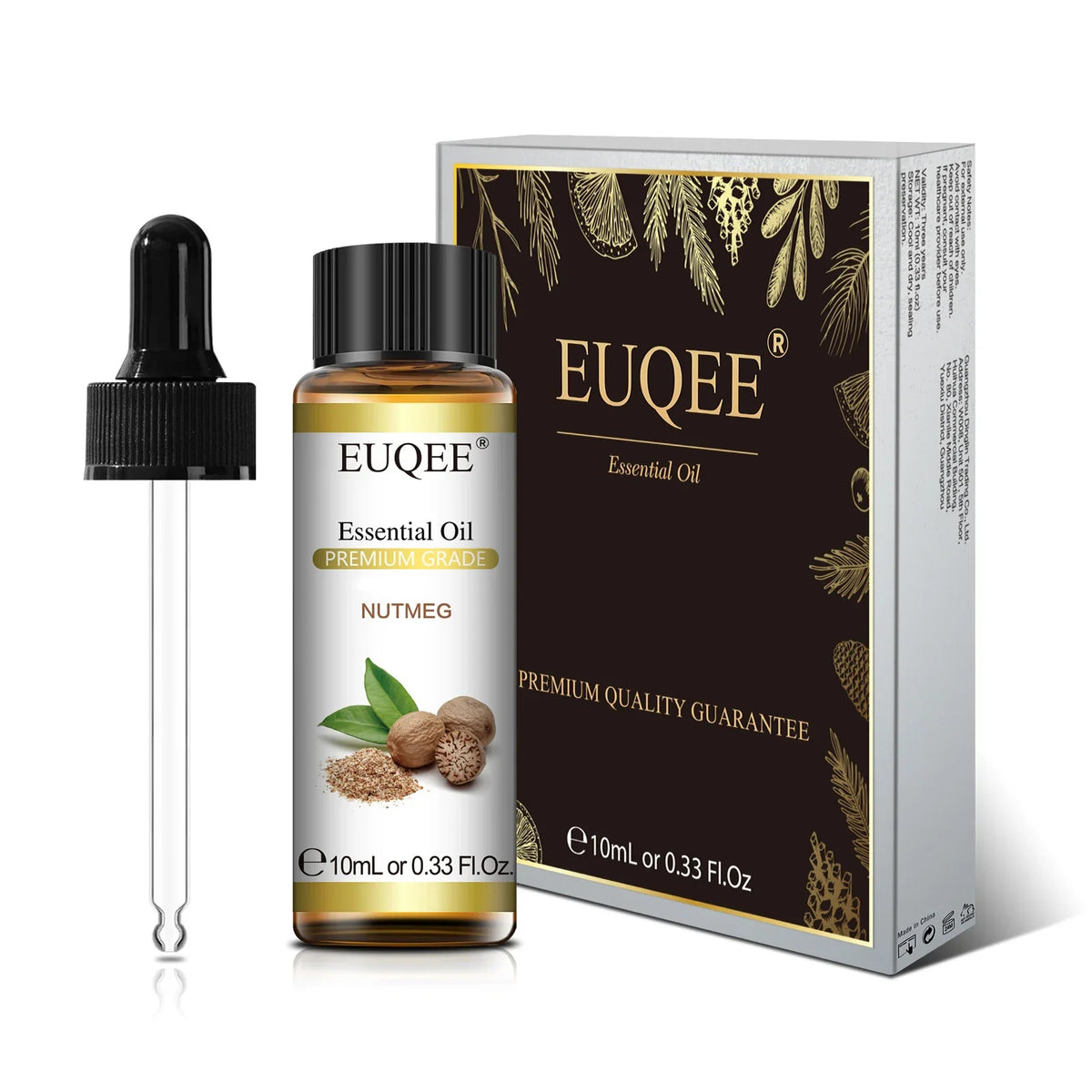 EUQEE 10ml Pure Natural Essential Oil Lavender Jasmine Eucalyptus Vanilla Sandalwood Sweet Orange Lemon Oregano Neroli Fragrance