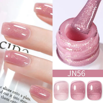 BORN PRETTY 10ml Blood Red Jelly Gel Nail Polish Halloween Nails Art Gel Polish Sheer Translucent Nail Gel for Winter Manicure