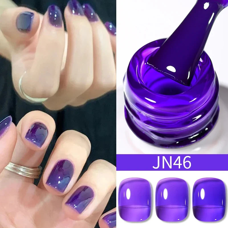 BORN PRETTY 10ml Blood Red Jelly Gel Nail Polish Halloween Nails Art Gel Polish Sheer Translucent Nail Gel for Winter Manicure