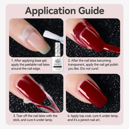 BORN PRETTY 15ml Peel Off Nail Latex Tape Gel Nail Polish Anti-freezing Quick Dry No Need for Curing Nails Finger Protector Tool