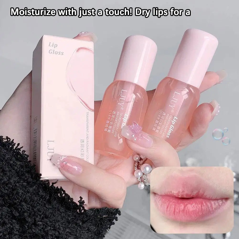 Moisturizing Lip Oil - Hydrating Transparent Jelly Lip Balm