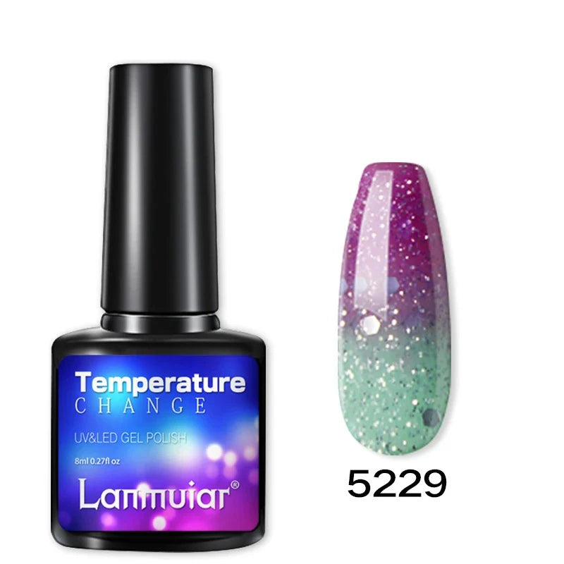 Temperature Color Changing Thermal Nail Polish Fast Drying Water-based Gradient Nail Varnish Manicure Supplies Nail Art