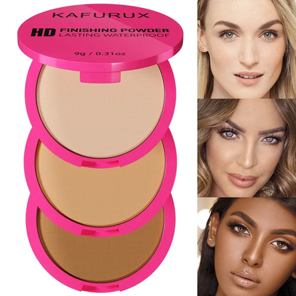 4 Color Oil Control Matte Face Powder Long Lasting Flawless Setting 1PC Powder Face Makeup Full Coverage Pressed Powder Gifts