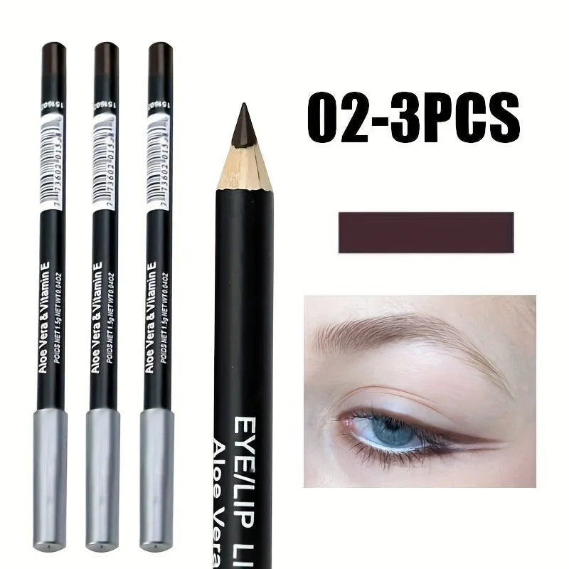 3/5pcs Eye Makeup Pen Black Brown Eyeliner Eyebrow Pencil Waterproof Long Lasting Cosmetic Beauty Tool