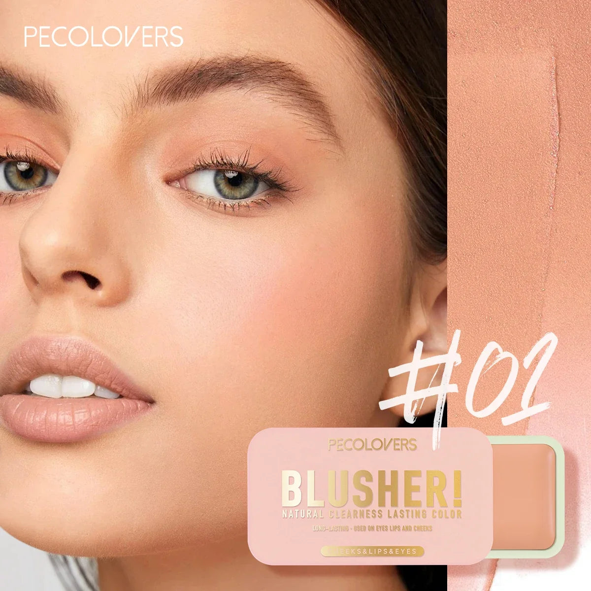 Push-pull Blush Face Coloring Blush Cosmetics Waterproof Blush Cream Long-lasting Waterproof Makeup Cheek Natural Blush Makeup