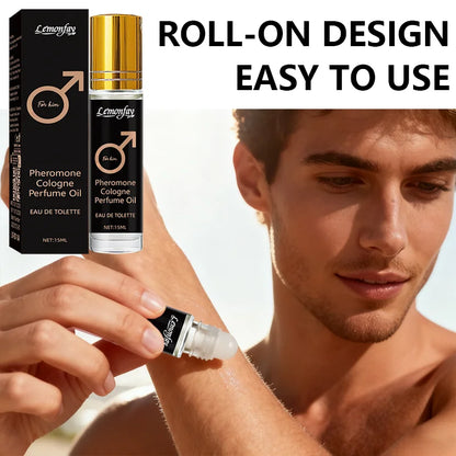 Lemonfay Pheromone Cologne Perfume Oil for Men Roll On Long Lasting Fragrance Portable 15ml Eau De Toilette for Dating